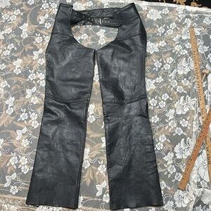Vtg motorcycle chaps | The Leather Shop Sears Size Med